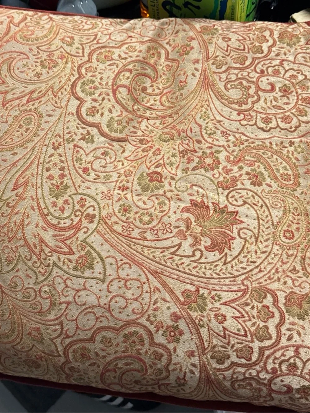 Lauren Ralph Lauren Dalmenci Rust/Gold Medallion Jacquard Accent Pillow